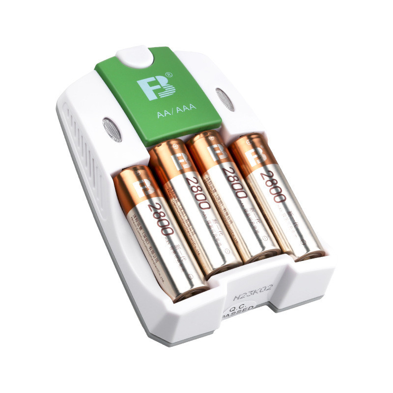 FB灃標2800毫安充電電池套裝充電器AA話筒閃光燈5號1.2v鎳氫電池