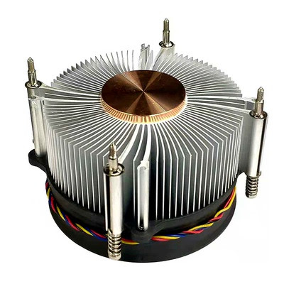 【現貨 品質保證】散熱器 工控 臺式機intel LGA1200 1150 1155銅芯散熱器圓形溫控靜音風扇