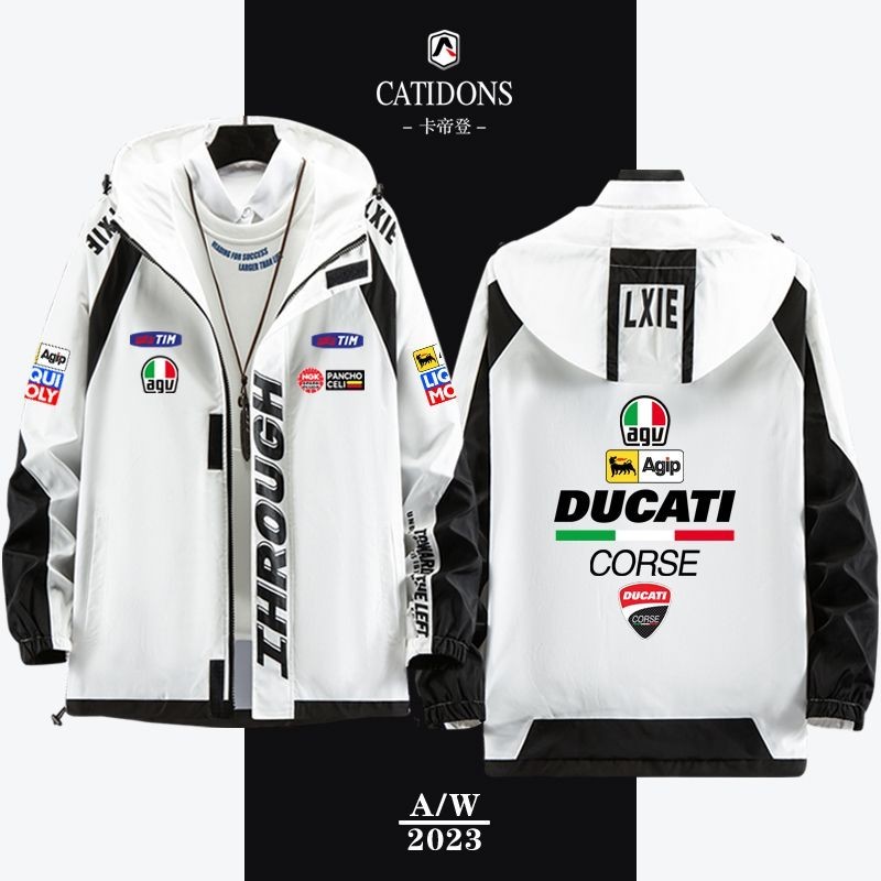 杜卡迪機車DUCATI車隊衝鋒衣MotoGp賽車服男女同款騎行夾克外套