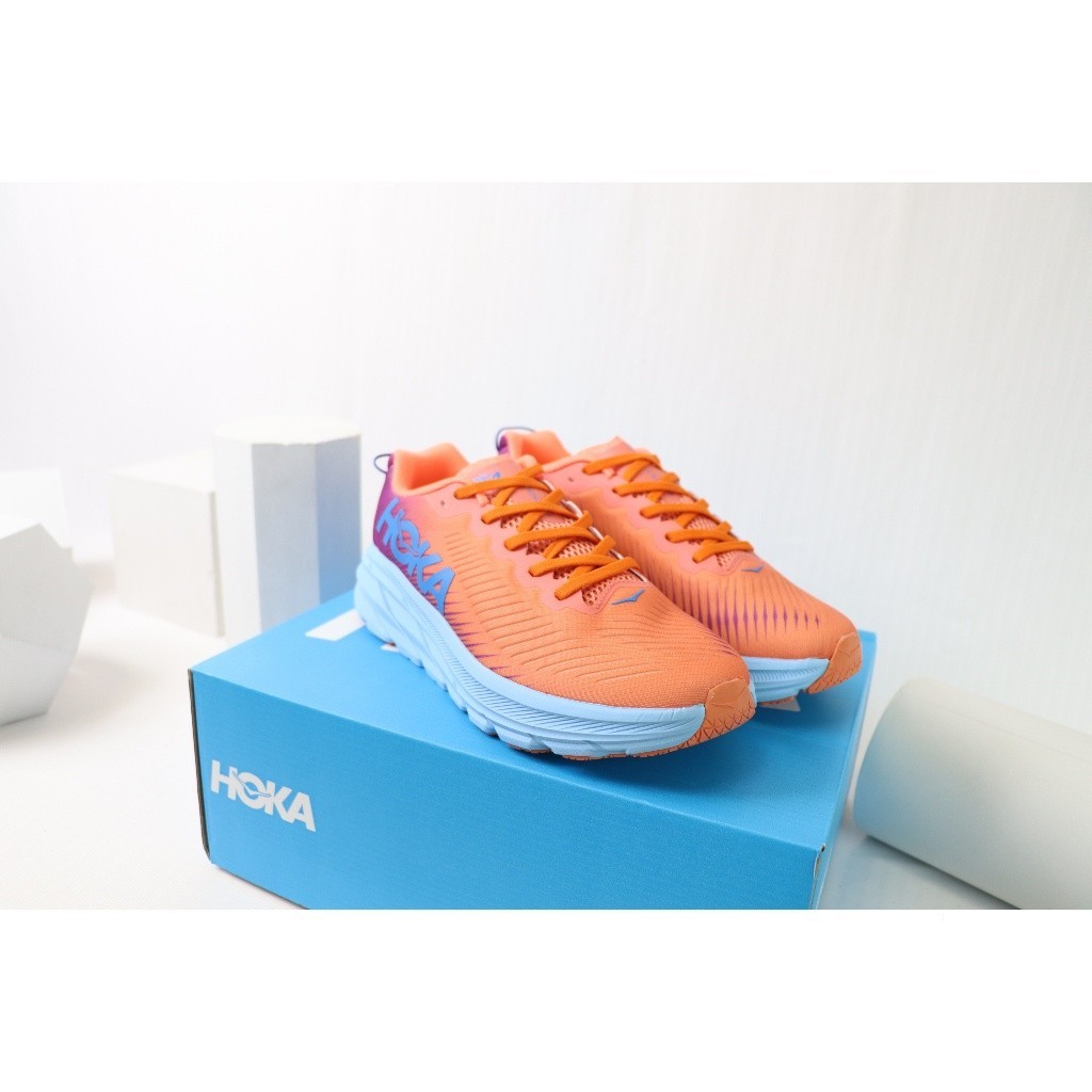 HOKA ONE ONE Rincon3 林康3跑步減震耐磨輕便回彈透氣公路男女運動鞋橙紫色