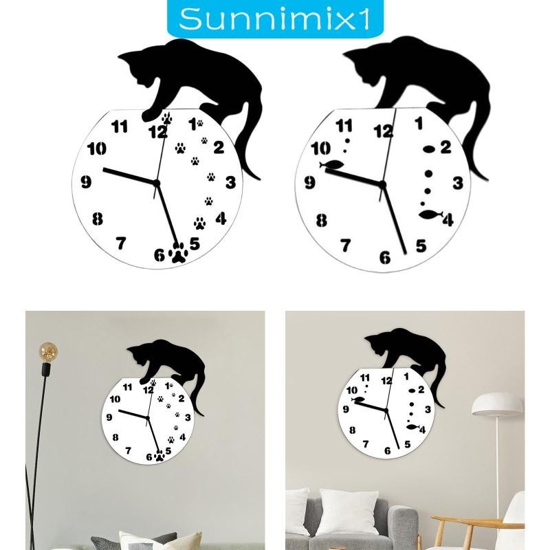 [Sunnimix1] 掛鐘裝飾掛鐘時尚動物系列,教室、農舍牆壁裝飾壁掛鐘