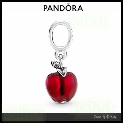 Alice專業代購 Pandora潘朵拉 紅蘋果925銀琉璃吊飾 愛情 情侶 祝福 送女友 情人節799534C01