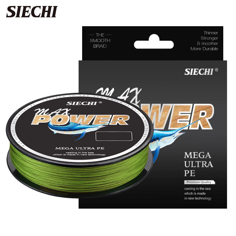 Siechi 品牌 MAX POWER X8 釣魚線 150M 8 股編織釣魚線複絲 PE 線 18 -88LB