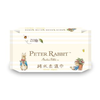 Peter Rabbit彼得兔純水濕紙巾20抽（米黃）