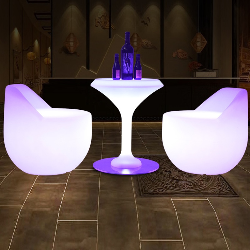 ✨一點家具✨承接工程單 免費印製logo 發光桌子 洽談桌椅 KTV桌子 發光小方凳 LED光源 充電茶幾酒桌 發光茶几