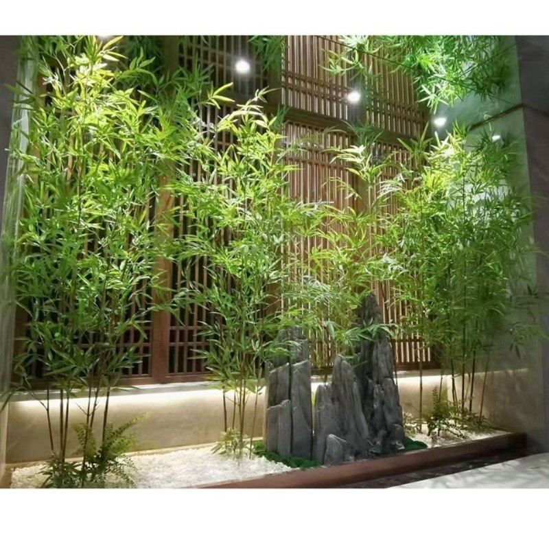 綠植 裝飾竹子 仿真綠植 仿真竹子 植物擺飾 室內裝飾 加密塑料 假竹子 隔斷 造景 仿真綠植物 盆栽