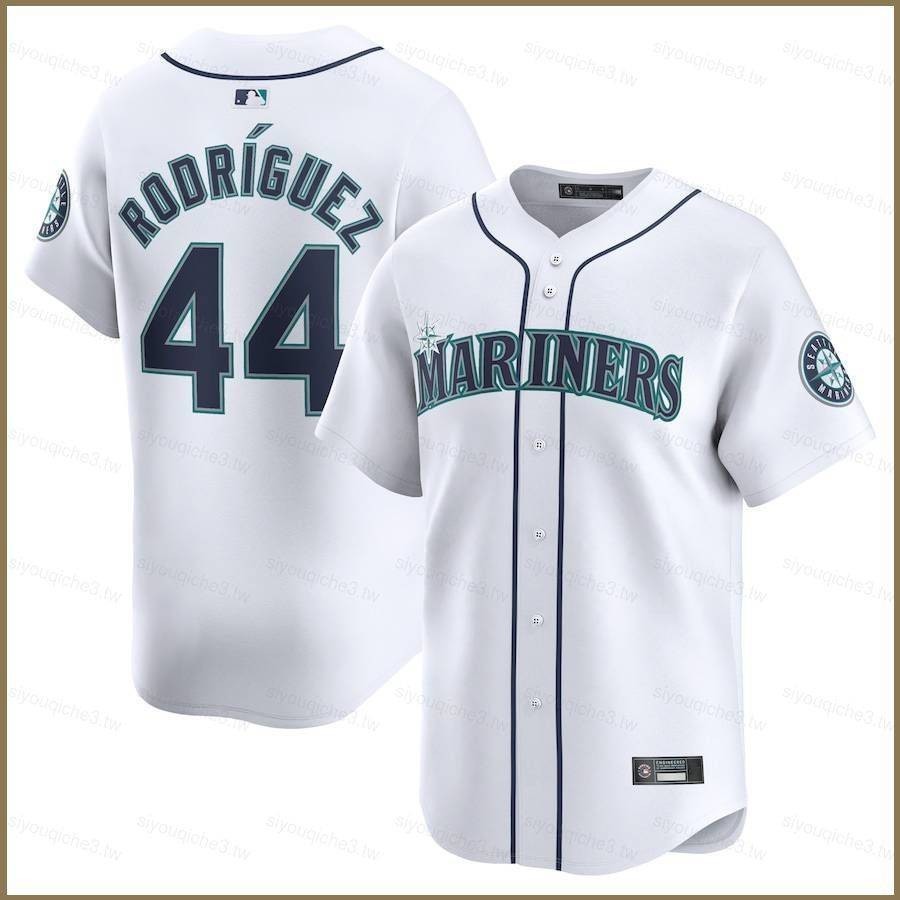 2024-2025 MLB 西雅圖水手隊 Julio Rodriguez 主場球衣棒球開衫 T 恤運動上衣球迷版