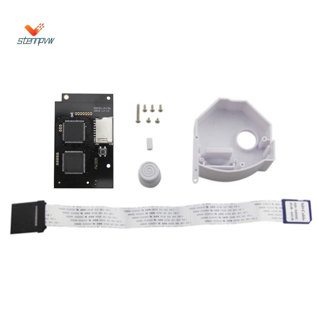 Dc V5.15B GDEMU DreamCast 光驅模擬板和 GDEMU 彩色遙控 SD 卡安裝套件(白色)