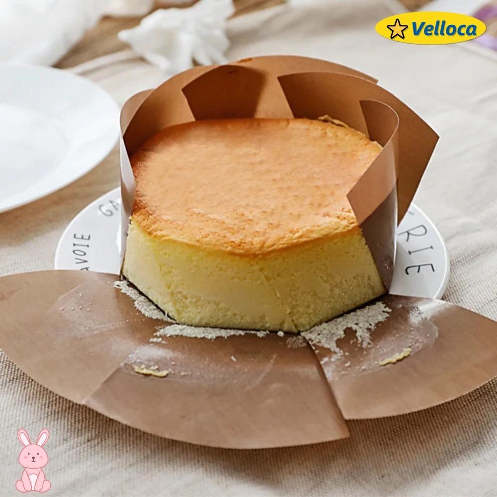 VELLOCA1蛋糕錫襯裡,油紙30/36CM蛋糕烤墊,燒烤墊可重複使用耐熱防水油布烤盤板材