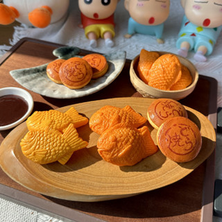 5 件人造太燒銅鑼燒模型日式小吃甜點食品模型裝飾