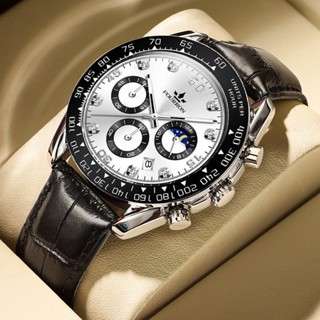 Wrist watch 手錶 仿機械錶 【時尚百搭】瑞士多功能全自動機械錶男士日曆夜光防水潮流商務運動真皮表3/6