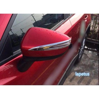 MAZDA 側後視鏡條裝飾貼紙蓋裝飾汽車配件適用於馬自達 CX5 CX-5 2015 2016 帶轉向燈孔模型