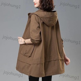 jojohung1|韓版寬鬆風衣女中長款春鞦裝2025年新款中年媽媽休閒洋氣外套女潮