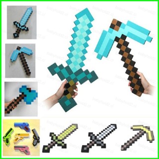 BH2 遊戲 Minecraft 角色扮演道具 Eva 泡沫史蒂夫爬行者鑽石鎬斧槍 Hamaxe 劍模型兒童玩具禮物 H