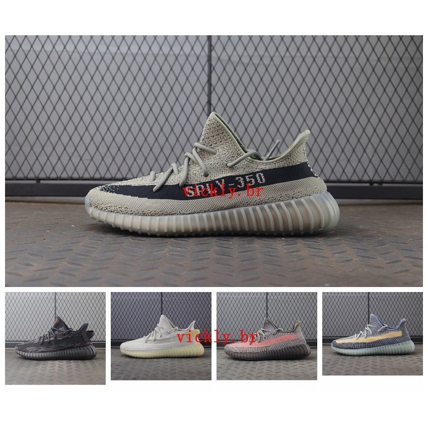 男女 Yeezy Boost 350 v2'花崗岩'跑鞋黑白運動鞋36-45碼