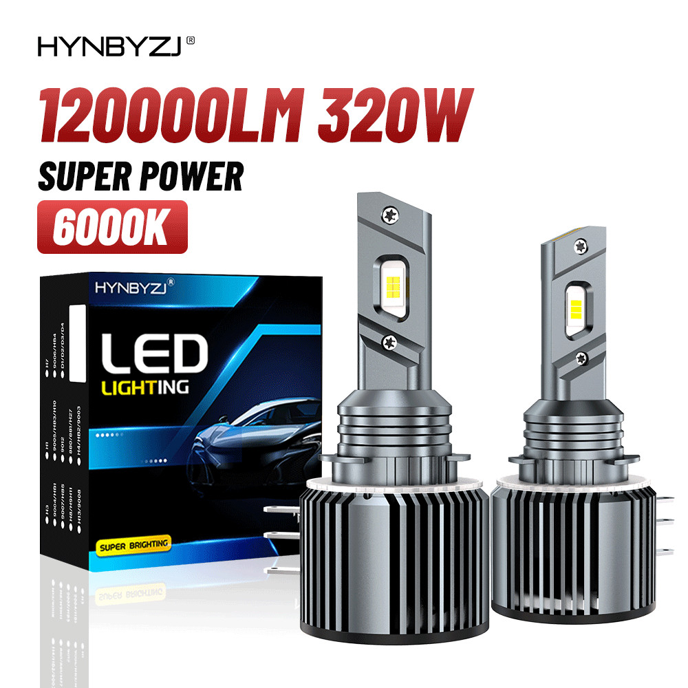 Hynbyzj H15 LED DRL 320W 120000Lm Canbus 無錯誤 1:1 汽車燈 6500K 日