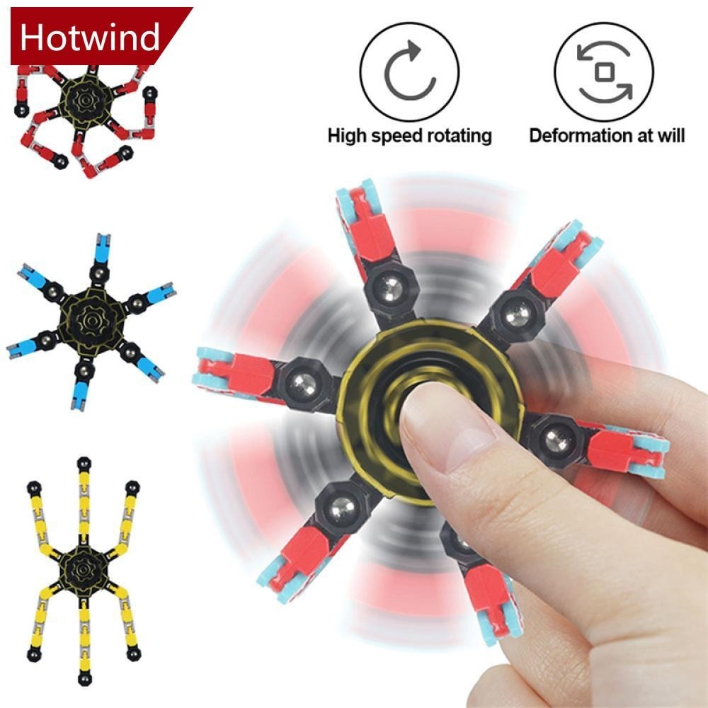 Hotwind Finger Spinner 機械指尖旋轉器減壓玩具可變形可變形創意陀螺玩具兒童 H3Q7