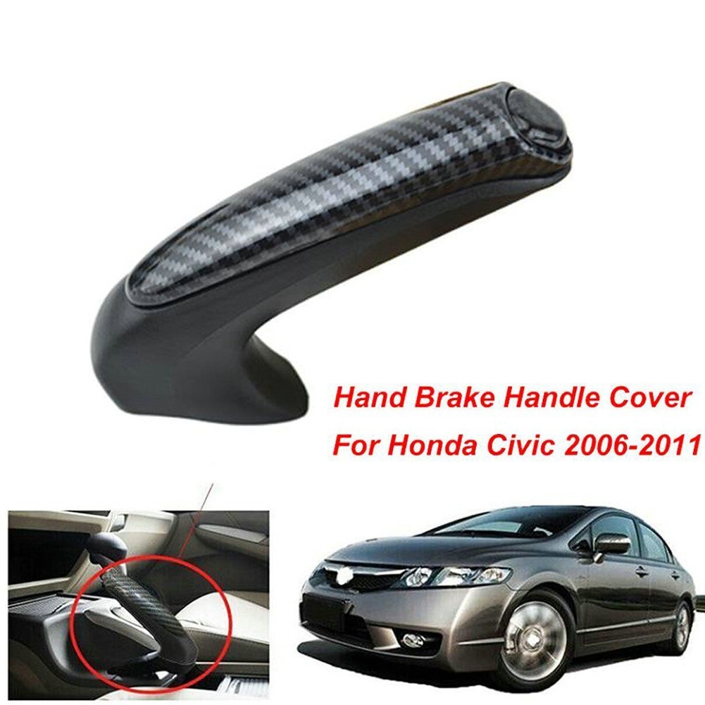 HONDA 【現貨】適用於本田思域 Coupe 轎車 2006 - 2011 碳纖維前手剎裝飾罩