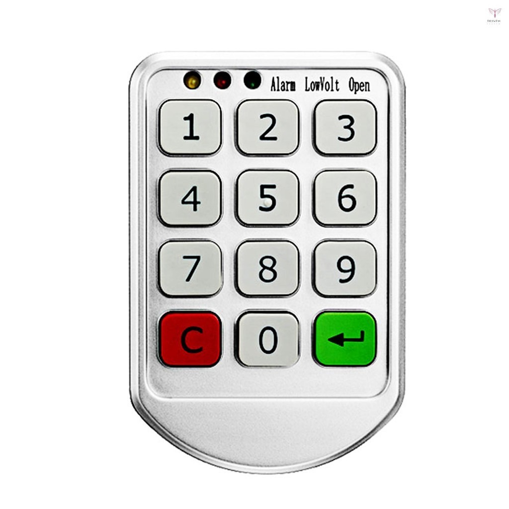 電子櫃鎖鍵盤鎖獨立和打開雙工作模式 3 色指示燈緊急電源密碼保護密碼櫃鎖適用於家庭公共場所