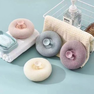 高品質圓形去角質沐浴棉 2 色超柔軟泡沫磨砂膏