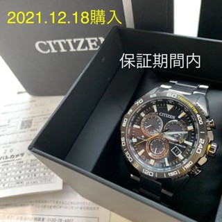 CITIZEN 手錶 promaster 馬錶 PROMASTER 電波 黑色 太陽能 字盤 日本直送 二手