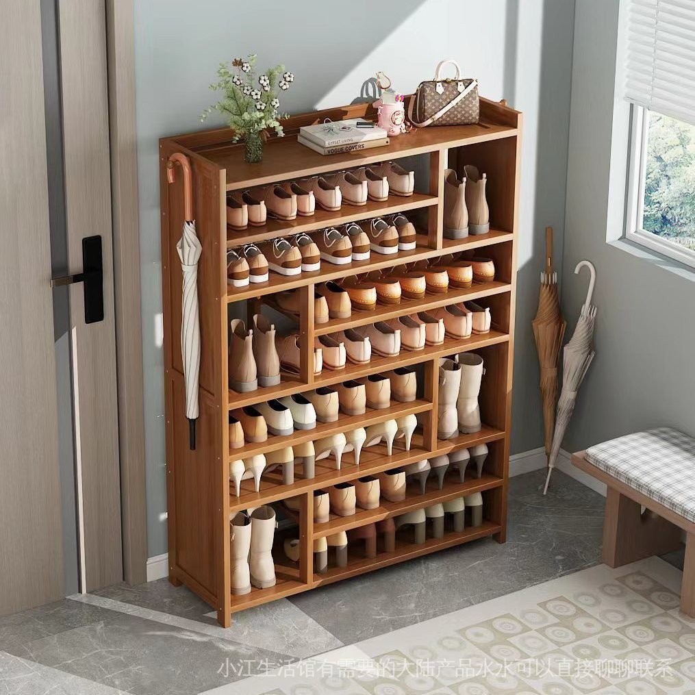 楠竹鞋架子家用簡易鞋櫃收納儲物櫃寢室多層大容量防塵實木置物架 VQAP