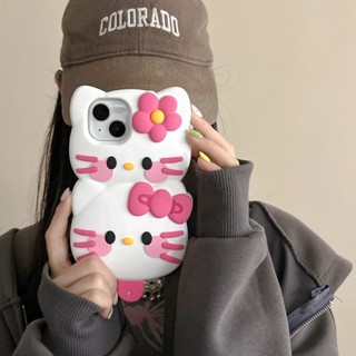 可愛卡通 Hello Kitty 軟矽膠三麗鷗手機殼適用於 iPhone 11 12 13 14 15 Pro Max
