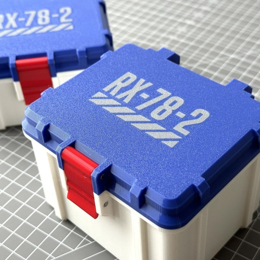 高達元祖RX78電池收納盒18650 21700 5號AA 7號AAA電池盒3D列印