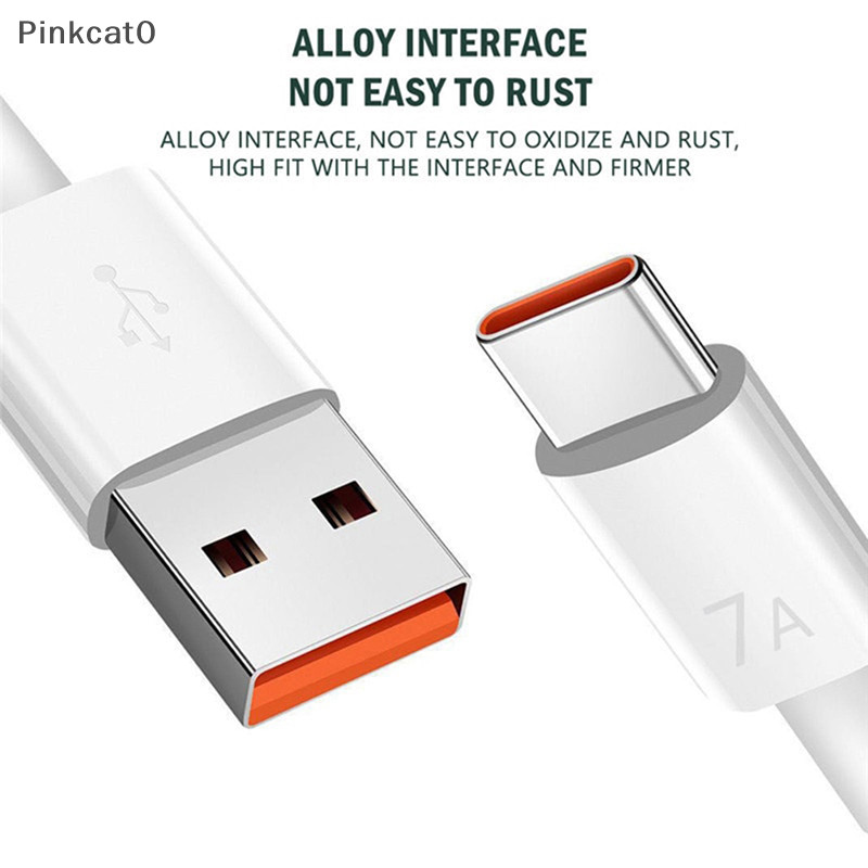 XIAOMI Pinkcat0 7A USB C 型超快速充電線華為 100W 充電數據線快速充電器線適用於 OPPO