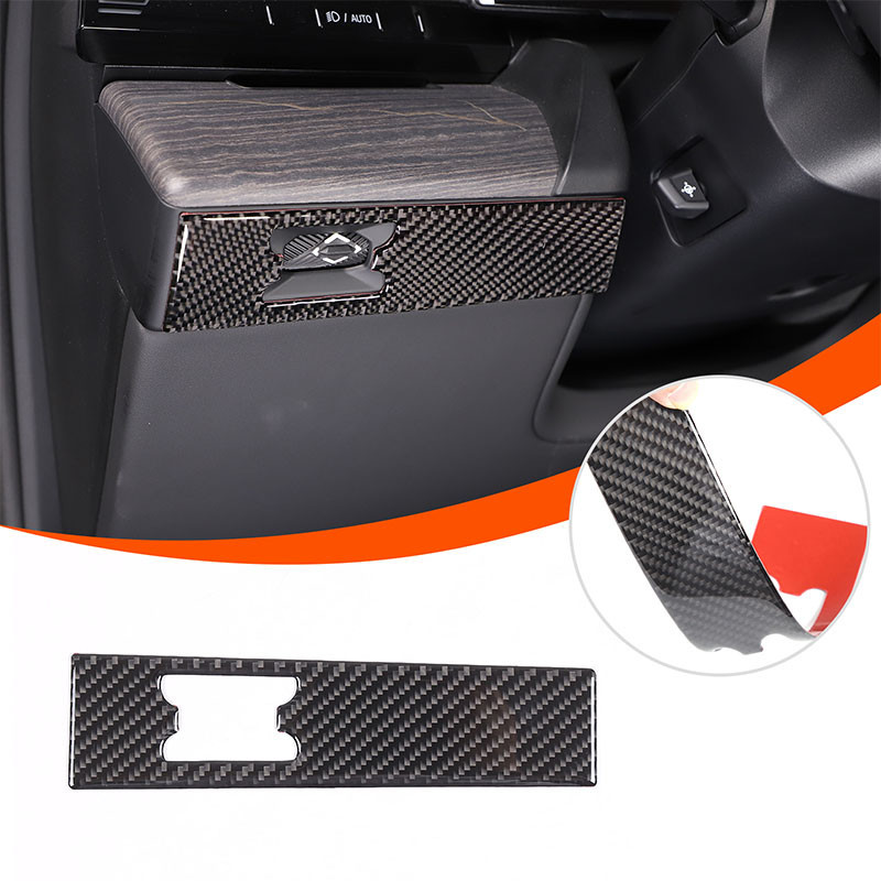 BMW 適用於寶馬 5 系 G60 2024+ 汽車主駕駛員左側裝飾貼紙軟碳纖維內飾配件 LHD