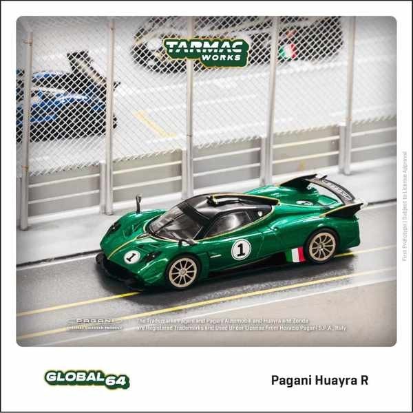 現貨Tarmac Works 1:64 帕加尼Pagani Huayra R 合金汽車模型綠色