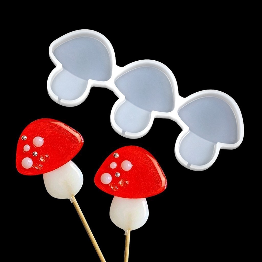 蘑菇矽膠棒棒糖模具可愛果凍糖果巧克力肥皂烤盤模具各種形狀蛋糕裝飾工具