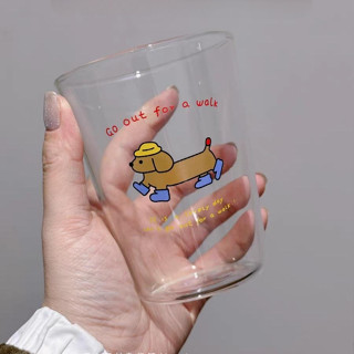 客製化【玻璃杯】450毫升 耐熱玻璃杯 無把玻璃杯 高硼矽美式 果汁杯 訂製圖案 文字logo