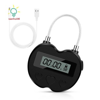 智慧時間鎖 LCD 顯示時間鎖多功能旅行電子計時器,防水 USB 可充電臨時計時器掛鎖