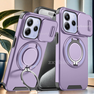 適用於 Redmi Note 14 Pro Plus 5G 4G 2025 手機殼防震裝甲滑動磁性外殼適用於 Note1
