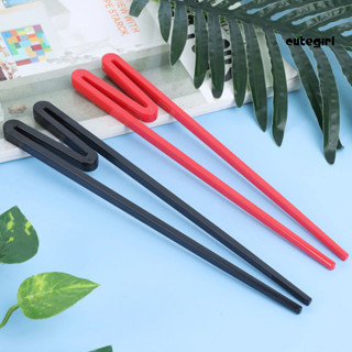 【熊熊家居】塑膠兒童學習筷子 M形塑膠連身筷子