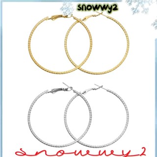 SNOWWY2圓環耳環聚會珠寶婚禮訂婚鋯石大圈華麗的水晶