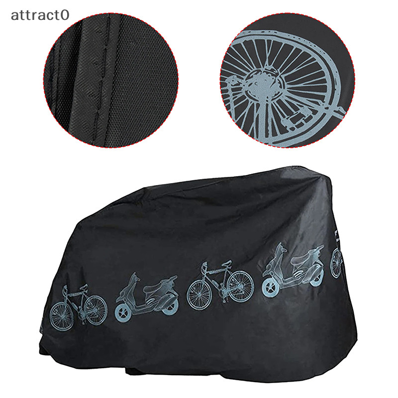 Attact 防水自行車罩聚酯防止太陽雨灰塵灰色黑色 200*110CM 電動車自行車配件 TW