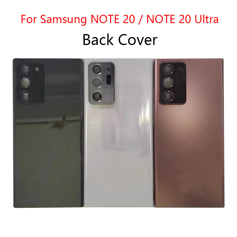 SAMSUNG 適用於三星 Note 20 Ultra 和 Note 20 後玻璃電池後蓋門外殼維修零件更換