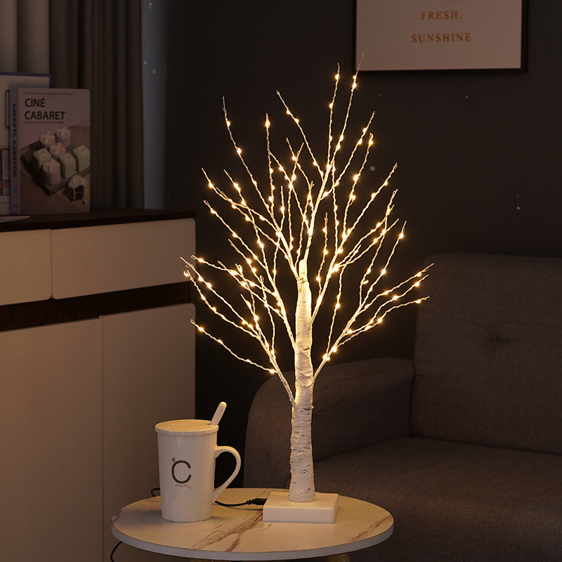 樹燈 LED耶誕節白樺樹家居裝飾燈室內臥室房間派對佈置景觀發光樹