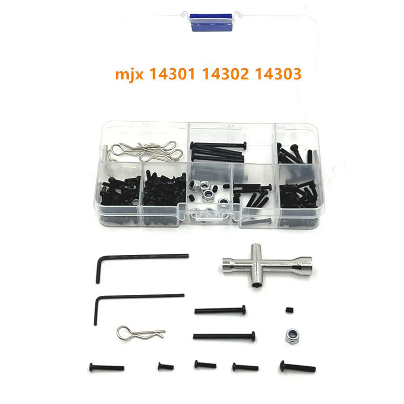 Mjx 14301 14302 14303 金屬螺絲緊固件套件維修工具 1/16 遙控汽車備件