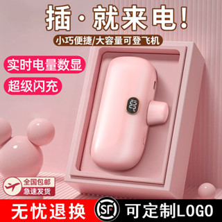 *台灣出貨*膠囊充電寶PD快充適用蘋果iphone15華為小米系列移動電源迷你口紅超薄小巧