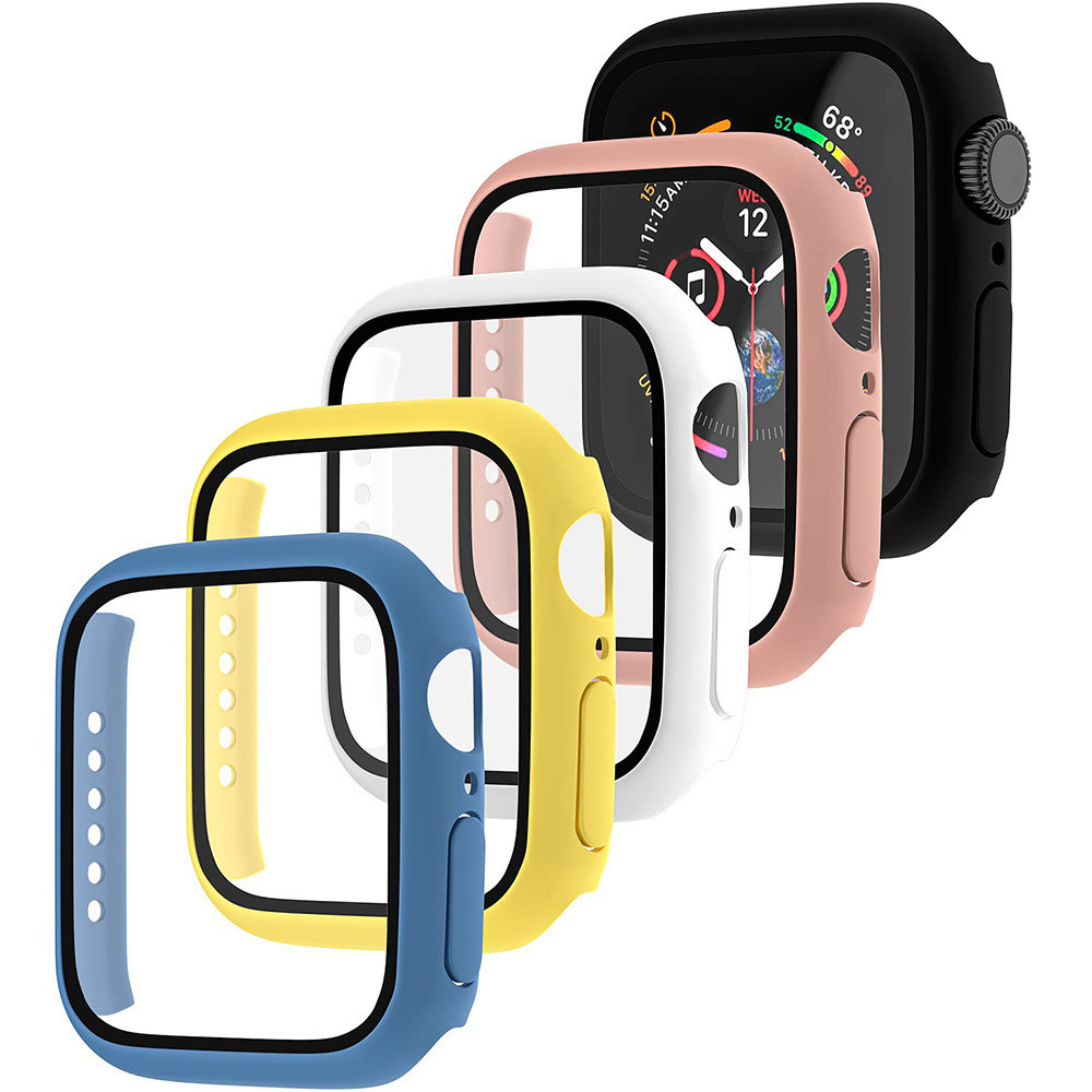 適用apple watch錶殼 蘋果手錶1-9手錶pc帶膜一件式保護套殼