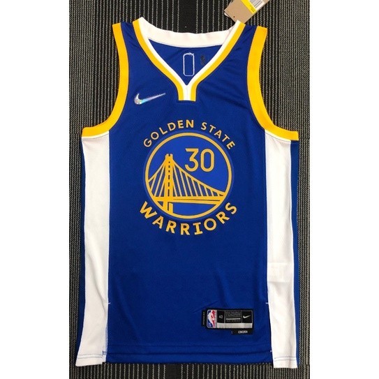 熱賣球衣 2款2022新款NBA球衣金州勇士隊30#咖哩藍V領75號籃球球衣