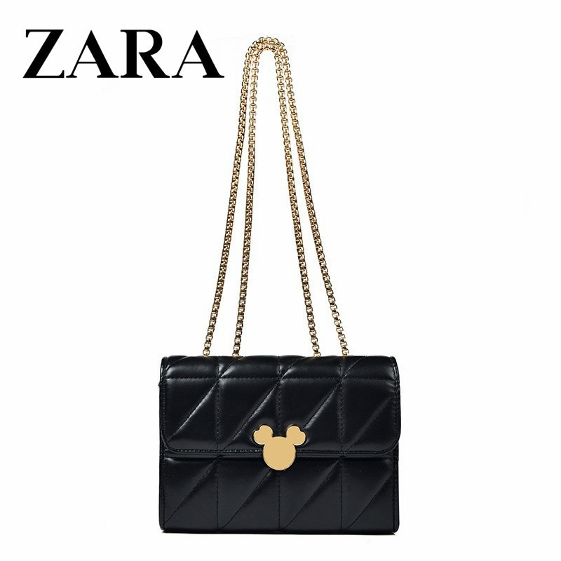 Zara洋氣包包女新款小方包時尚百搭質感斜背包斜跨包