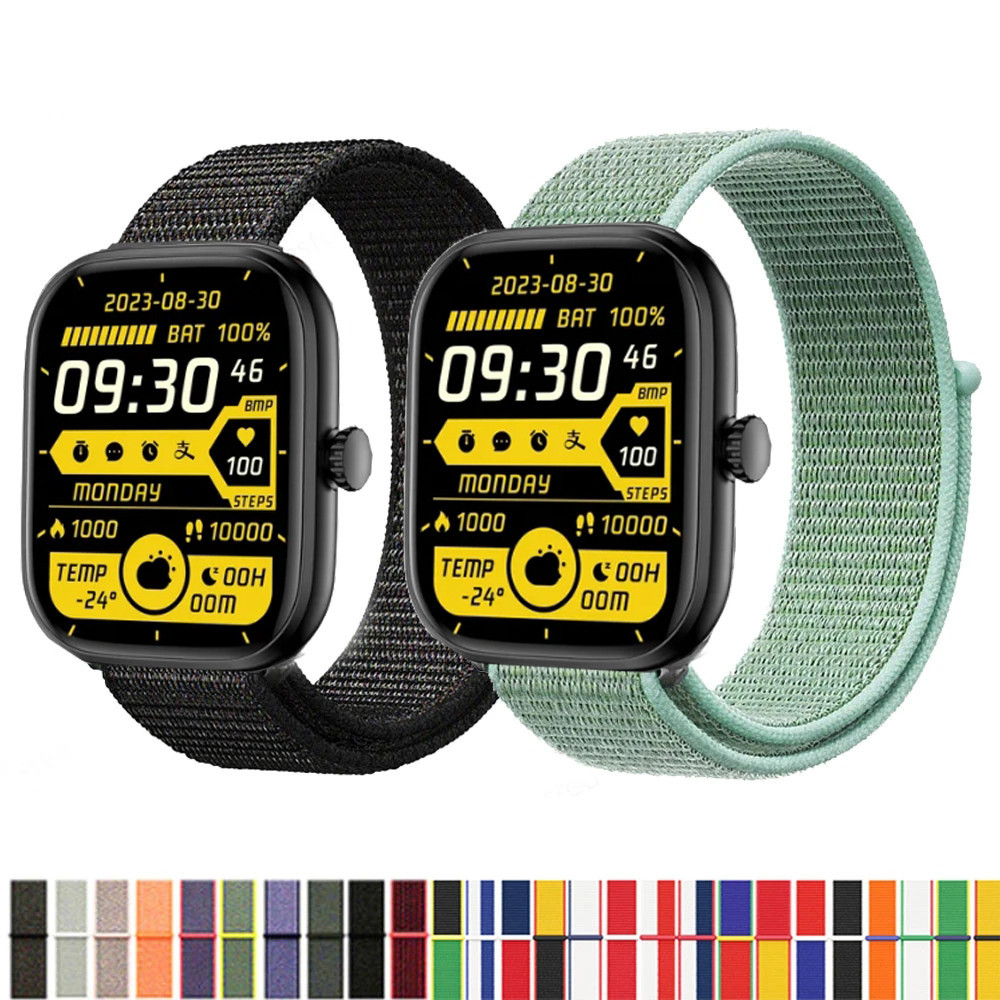 22 毫米尼龍環帶,適用於 LEMFO 智能手錶 2024 智能手錶替換手鍊運動錶帶 Correa,適用於 LEMFO