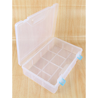 教具 【藍色雙扣大】塑膠盒 透明塑膠收納盒 實驗收納盒 收納雜物 教具專用