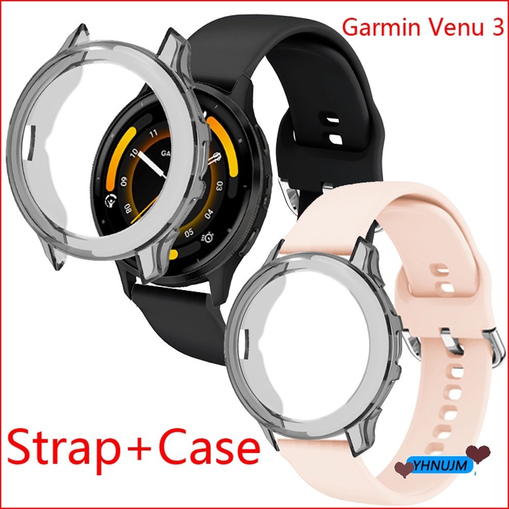 LATAN-Garmin Venu 3 錶殼 保護殼 屏幕保護套 保護框 佳明Garmin Venu3 手錶錶帶 硅膠