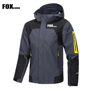 Fox xamo 男士連帽雨衣防風防水騎行山地車自行車夾克戶外騎行風衣自行車衣服外套