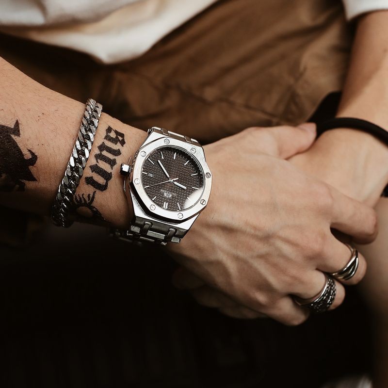皇家橡樹手錶男ap男士品牌石英錶正品高級感男款表學生蟲洞概念潮